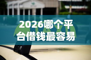 2026哪个平台借钱最容易通过，差20000元就选这8个平台