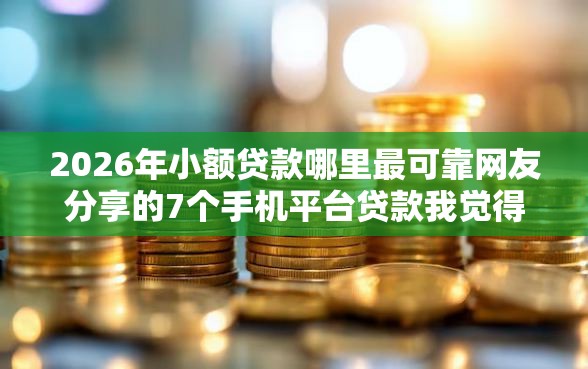 2026年小额贷款哪里最可靠网友分享的7个手机平台贷款我觉得不错！