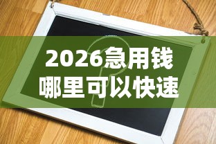 2026急用钱哪里可以快速借到，差20000元就选这7个平台