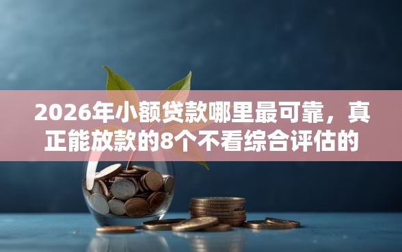 2026年小额贷款哪里最可靠，真正能放款的8个不看综合评估的百分百下款的软件推荐