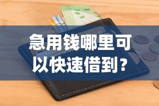 急用钱哪里可以快速借到？7个支持下款到微信的无视征信好下款的借款app