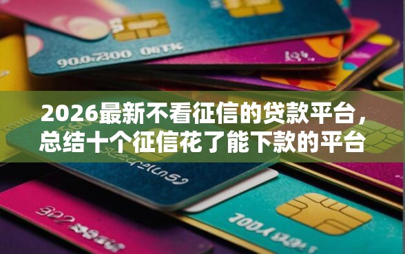 2026最新不看征信的贷款平台，总结十个征信花了能下款的平台！
