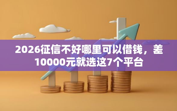 2026征信不好哪里可以借钱，差10000元就选这7个平台