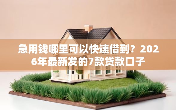 急用钱哪里可以快速借到？2026年最新发的7款贷款口子