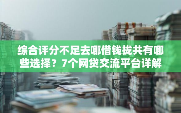 综合评分不足去哪借钱拢共有哪些选择？7个网贷交流平台详解