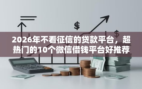 2026年不看征信的贷款平台，超热门的10个微信借钱平台好推荐