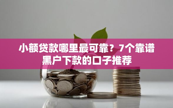 小额贷款哪里最可靠？7个靠谱黑户下款的口子推荐