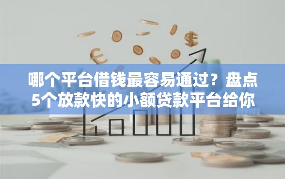 哪个平台借钱最容易通过？盘点5个放款快的小额贷款平台给你参考