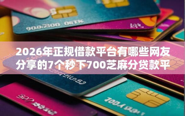 2026年正规借款平台有哪些网友分享的7个秒下700芝麻分贷款平台我觉得不错！