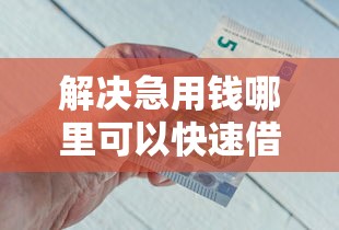 解决急用钱哪里可以快速借到的5个17岁平台可以借钱分享