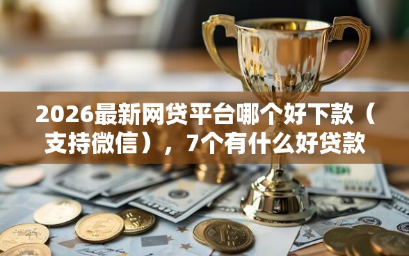 2026最新网贷平台哪个好下款（支持微信），7个有什么好贷款的平台无私分享