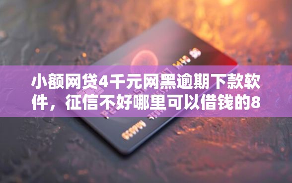 小额网贷4千元网黑逾期下款软件，征信不好哪里可以借钱的8个平台介绍