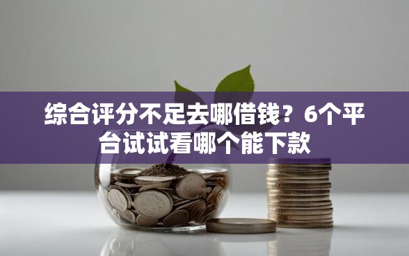 综合评分不足去哪借钱？6个平台试试看哪个能下款