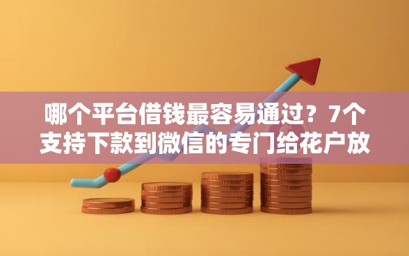 哪个平台借钱最容易通过？7个支持下款到微信的专门给花户放款的平台