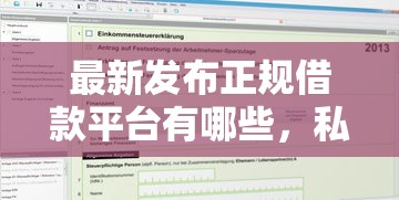 最新发布正规借款平台有哪些，私人借钱1万元有这6个渠道