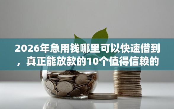 2026年急用钱哪里可以快速借到，真正能放款的10个值得信赖的借贷app推荐