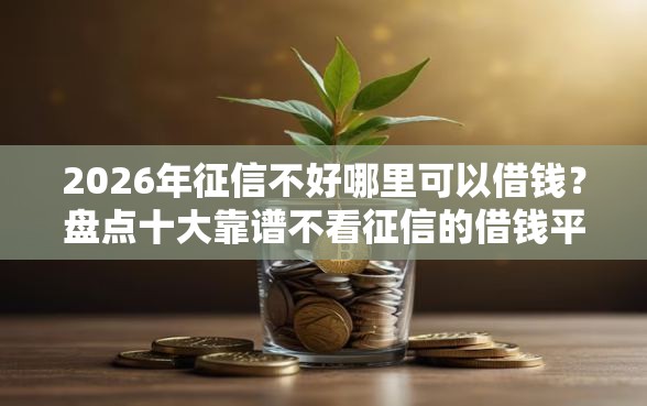 2026年征信不好哪里可以借钱？盘点十大靠谱不看征信的借钱平台