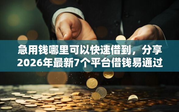急用钱哪里可以快速借到，分享2026年最新7个平台借钱易通过不看征信