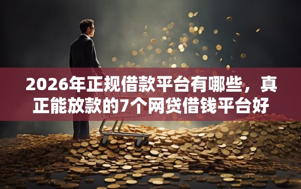 2026年正规借款平台有哪些，真正能放款的7个网贷借钱平台好推荐