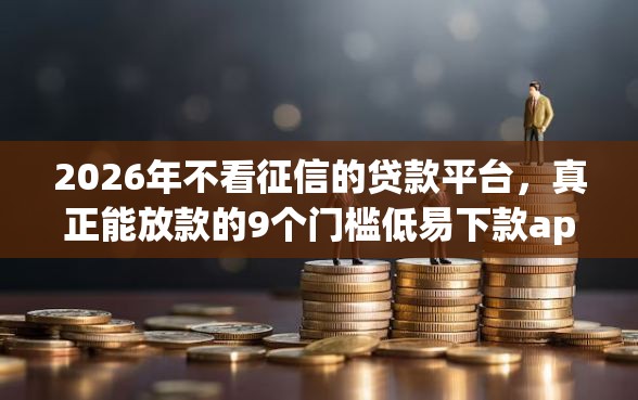 2026年不看征信的贷款平台，真正能放款的9个门槛低易下款app推荐