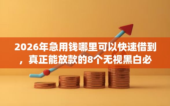 2026年急用钱哪里可以快速借到，真正能放款的8个无视黑白必下款的网贷app推荐
