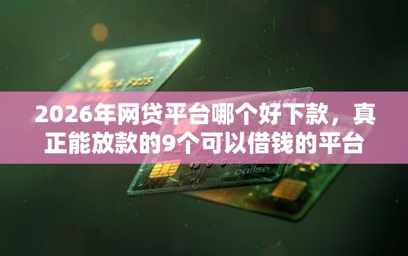 2026年网贷平台哪个好下款，真正能放款的9个可以借钱的平台推荐