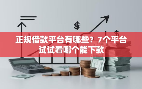 正规借款平台有哪些？7个平台试试看哪个能下款