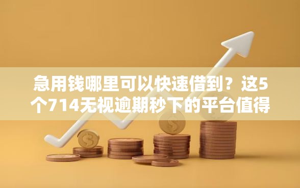 急用钱哪里可以快速借到？这5个714无视逾期秒下的平台值得一试