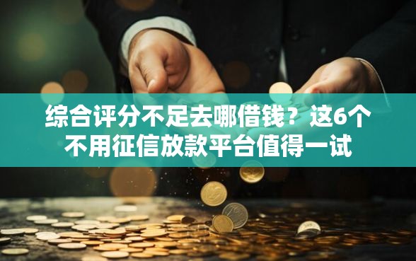 综合评分不足去哪借钱？这6个不用征信放款平台值得一试