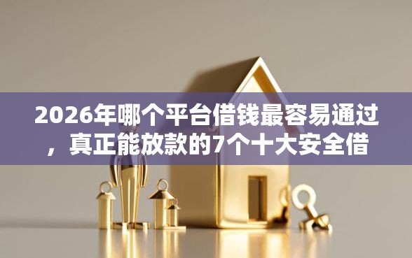 2026年哪个平台借钱最容易通过，真正能放款的7个十大安全借钱平台推荐