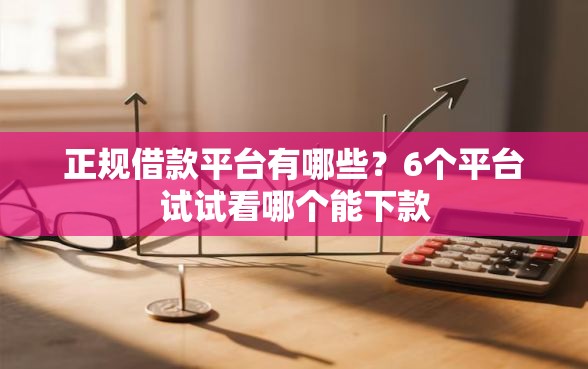 正规借款平台有哪些？6个平台试试看哪个能下款