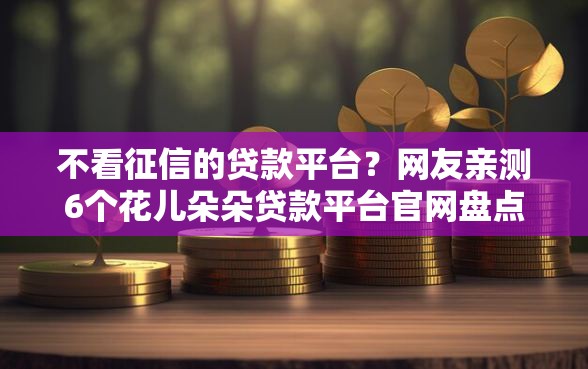 不看征信的贷款平台？网友亲测6个花儿朵朵贷款平台官网盘点