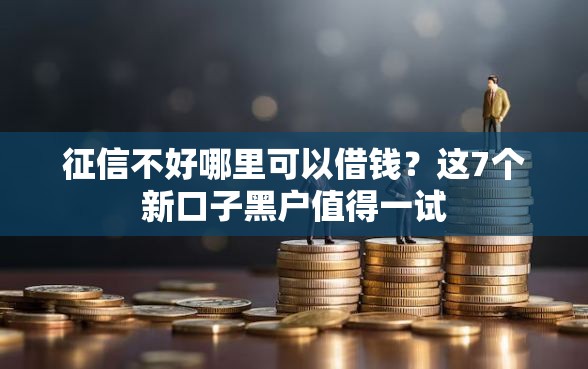 征信不好哪里可以借钱？这7个新口子黑户值得一试