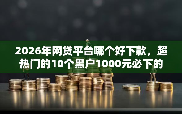 2026年网贷平台哪个好下款，超热门的10个黑户1000元必下的口子推荐