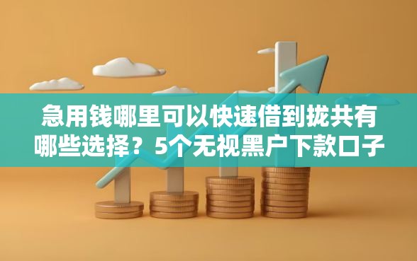 急用钱哪里可以快速借到拢共有哪些选择？5个无视黑户下款口子详解