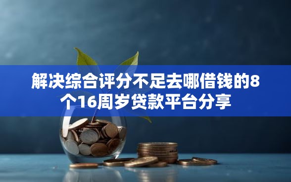 解决综合评分不足去哪借钱的8个16周岁贷款平台分享