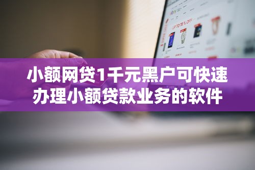 小额网贷1千元黑户可快速办理小额贷款业务的软件，急用钱哪里可以快速借到的8个平台介绍