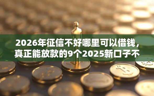 2026年征信不好哪里可以借钱，真正能放款的9个2025新口子不用审核的方法推荐