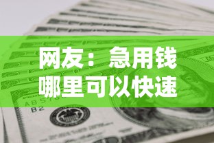 网友：急用钱哪里可以快速借到？求介绍几款好的借钱平台