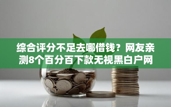 综合评分不足去哪借钱？网友亲测8个百分百下款无视黑白户网贷软件盘点