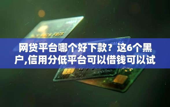 网贷平台哪个好下款？这6个黑户,信用分低平台可以借钱可以试试