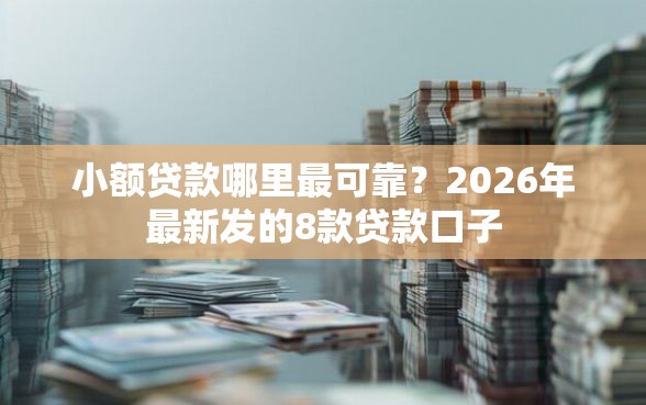 小额贷款哪里最可靠？2026年最新发的8款贷款口子