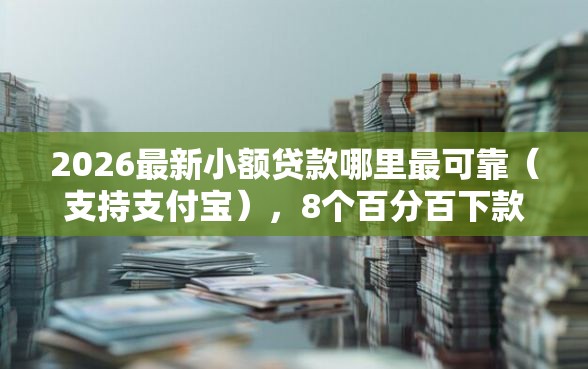 2026最新小额贷款哪里最可靠（支持支付宝），8个百分百下款无视黑白户网贷无私分享
