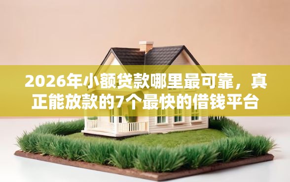 2026年小额贷款哪里最可靠，真正能放款的7个最快的借钱平台推荐