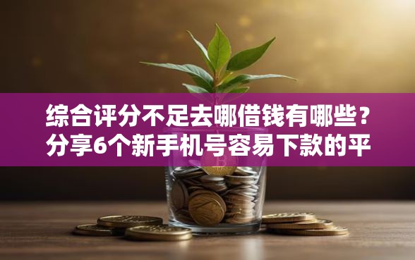 综合评分不足去哪借钱有哪些？分享6个新手机号容易下款的平台