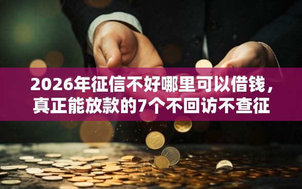 2026年征信不好哪里可以借钱,真正能放款的7个不回访不查征信好下款的口子推荐 2026年征信不好哪里可以借钱,真正能放款的7个不回访不查征信好下款的口子推荐