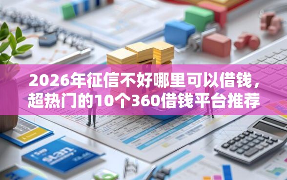 2026年征信不好哪里可以借钱，超热门的10个360借钱平台推荐