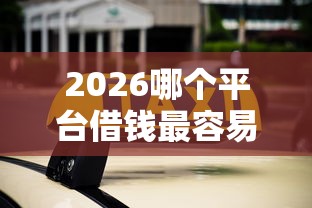 2026哪个平台借钱最容易通过，差20000元就选这7个平台