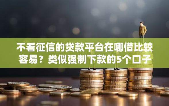 不看征信的贷款平台在哪借比较容易？类似强制下款的5个口子参考