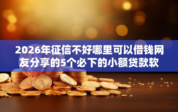 2026年征信不好哪里可以借钱网友分享的5个必下的小额贷款软件我觉得不错！